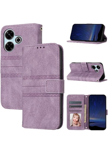 Xiaomi Redmi Için Flip Case 13 4g Cüzdan Kılıf Manyetik Kapatma Pu Deri (Yurt Dışından)