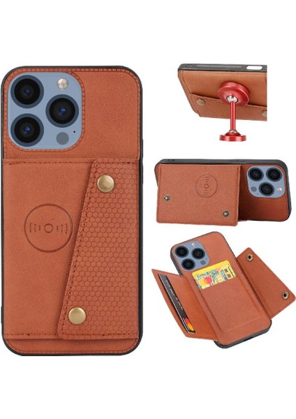IPhone 16 Için Cüzdan Durumda Pro Max Cüzdan Durumda Kickstand Buit Demir Kart (Yurt Dışından)