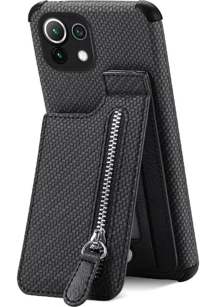 Xiaomi 11 Lite Için Kılıf Standı Crad Yuvası Cüzdan Manyetik Araç Montaj Fermuar (Yurt Dışından) fırsatları