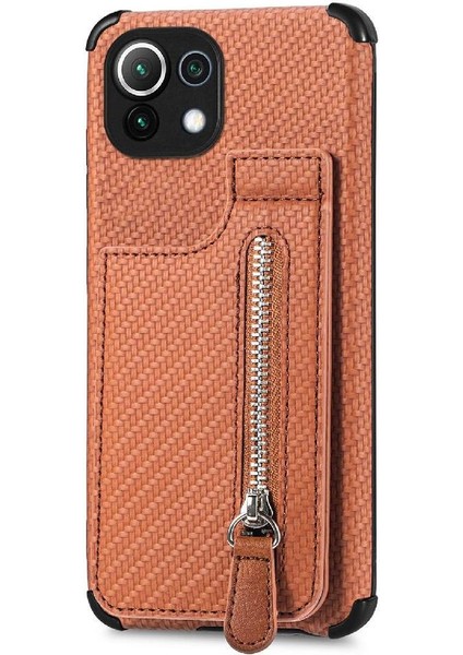 Xiaomi 11 Lite Için Kılıf Standı Crad Yuvası Cüzdan Manyetik Araç Montaj Fermuar (Yurt Dışından) fiyatları