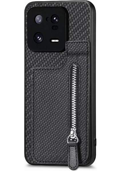 Xiaomi 13 Pro 5g Için Kılıf Standı Crad Yuvası Fermuar Manyetik Araç Montaj Cüzdan (Yurt Dışından)