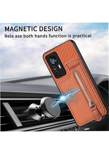 Xiaomi 12T Fermuar Crad Yuvası Manyetik Araç Montaj Cüzdan Standı (Yurt Dışından) indirimleri