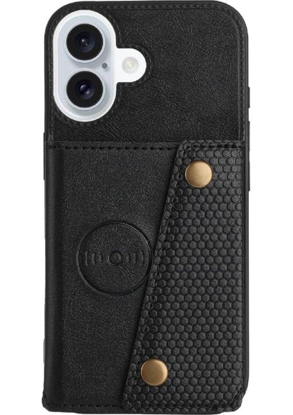 IPhone 16 Için Cüzdan Kılıf Cüzdan Kılıf Darbeye Koruyucu Kickstand Kart (Yurt Dışından) indirimleri