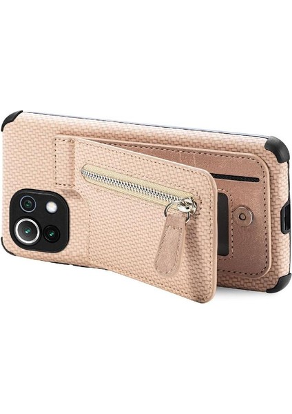 Xiaomi 11 Lite Için Kılıf Standı Crad Yuvası Cüzdan Manyetik Araç Montaj Fermuar (Yurt Dışından) indirimleri