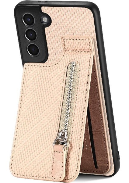 Samsung Galaxy S21 Manyetik Araç Montaj Fermuar Cüzdan Standı Crad (Yurt Dışından)