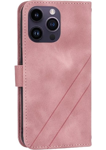 IPhone 16 Için Filp Durumda Pro Max Kickstand Pu Deri Kayış Kredi Kartı (Yurt Dışından)