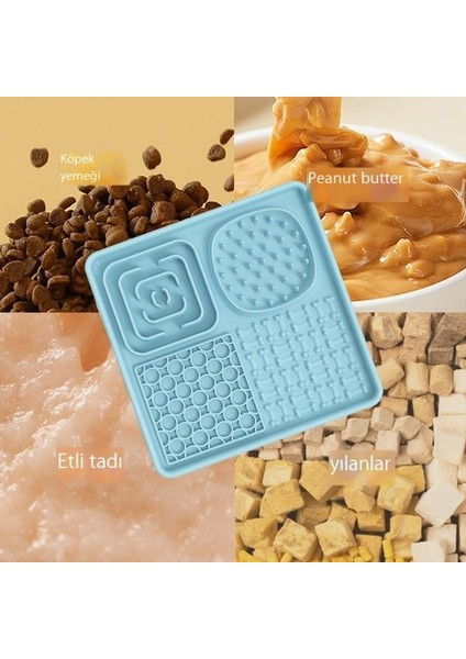 Silikon Evcil Hayvan Yavaş Besleme Matı, Devrilme Önleyici, Dökülme Önleyici, Köpek Yalama Matı, Boğulma Önleyici Köpek Maması Eşyaları, Evcil Hayvan Malzemeleri (Yurt Dışından) fırsatları