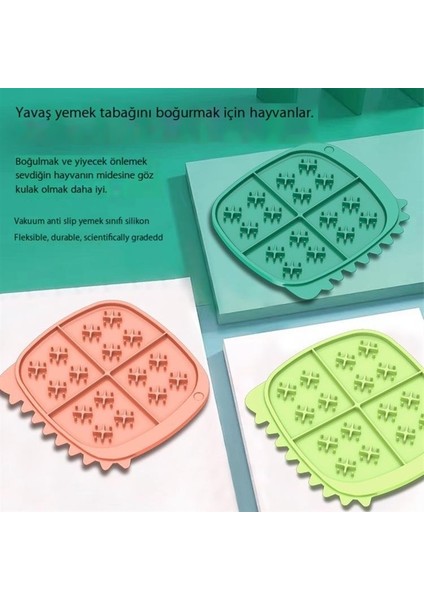 Küçük Evcil Hayvan Yavaş Yemek Matı Boğulma Önleyici Eğitici Eğlenceli Yavru Yemek Tabağı Yemek Havzası Kedi Yalama Mat Yavaş Yiyecek Kasesi (Yurt Dışından)
