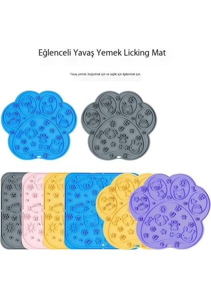 Evcil Hayvan Yalama Matı, Köpek Yavaş Yeme Matı, Kedi Yalama Matı, Kaymaz Mat, Rahatlatıcı ve Rahatlatıcı Mat (Yurt Dışından)