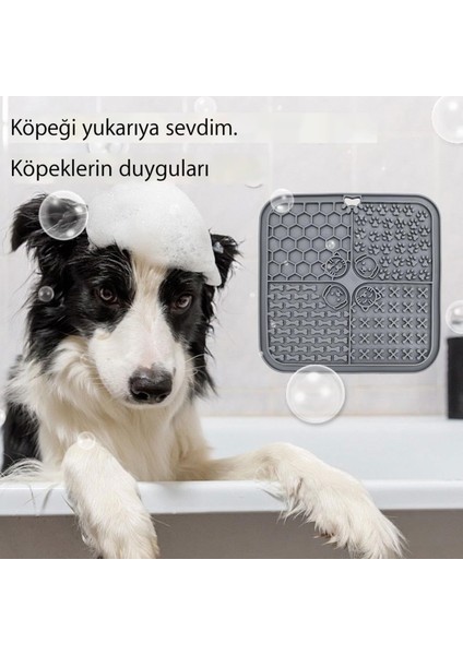 Pet Silikon Vantuz Yalama Matı Pet Placemat Silikon Yavaş Yemek Matı Köpek Yavaş Yemek Matı Köpek Yalama Plaka Mat (Yurt Dışından)