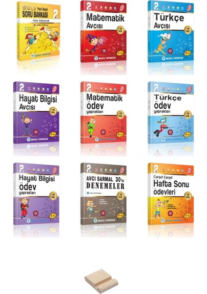 2. Sınıf Gold Soru Bankası ve Avcı Serisi Tüm Dersler 9’lu Set - Telefon Tutucu