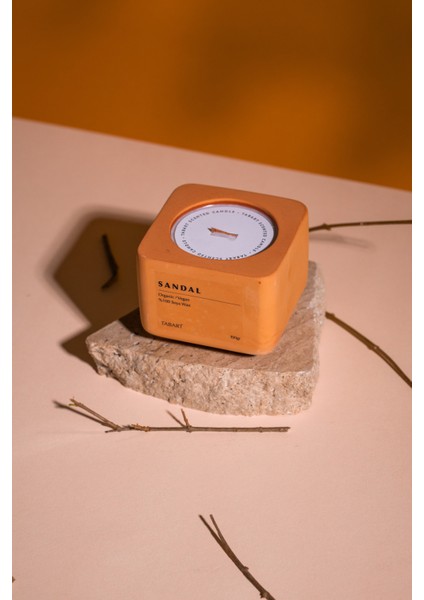 %100 Soya Wax Organik Beton Mum & Saksı
