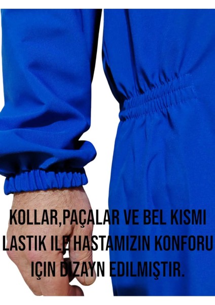 Emans Tulumu Hasta Bakım Kıyafet Terletmez Pamuklu Kumaş