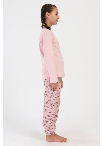 Pamuklu Kız Çocuk Interlok Uzun Kol Pijama Takım modelleri