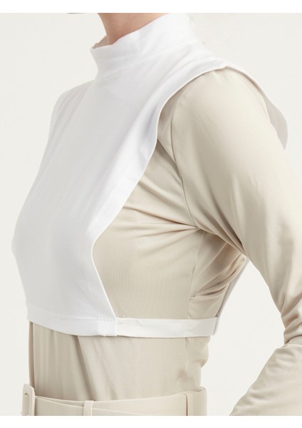 Balıkçı Yaka Pamuk Boyunluk - Beyaz ( Small - Medium) fiyatları