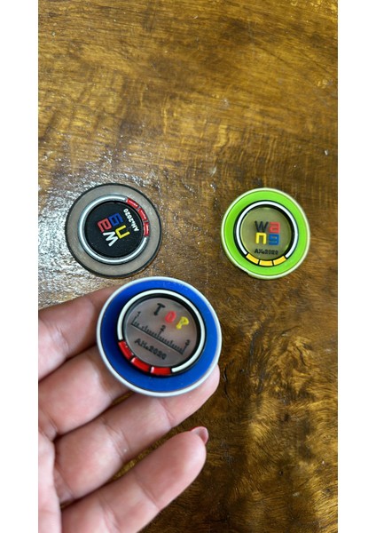 3 Lü Renkli Çelik Halkalı Silikon Arma Seti 4x4 cm