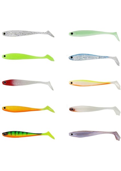 3587 Dagi Duck Shad 9cm 7gr Levrek Silikonu 5 Adet Suni Yem