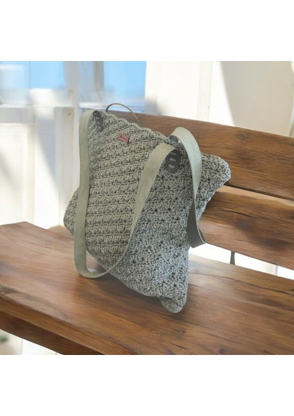 Yeşil Makrome Omuz Çantası