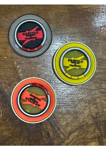 3 Lü Çelik Halkalı Silikon Arma Seti Dikiş Giyim Çanta Aksesuarı 4x4 cm