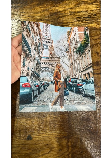 Manzaralı Kız Arma Dikiş Aplike 23X19 cm