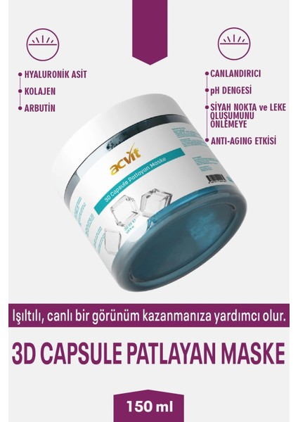 3D Capsule Patlayan Maske – 150 ml