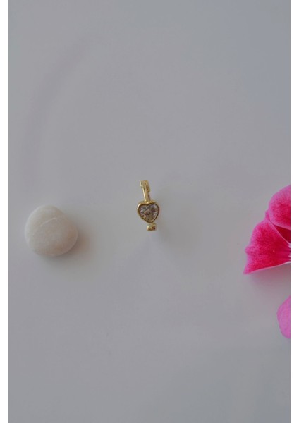 Tektaş Kalp Helix Piercing Kıkırdak Lob Halka Model Küpe Tek Adet