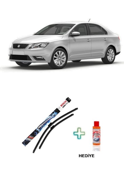 Seat Toledo (2007-2012) Bosch Aerotwin Serisi Silecek Takımı + Cam Şampuanı Hediyeli