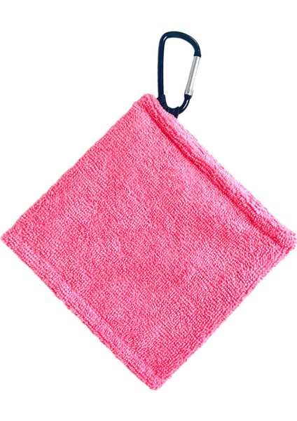 Klipsli Golf Topu Havlu Taşınabilir Golf Aksesuarları Golf Topu Temizleyici Cep Pembe (Yurt Dışından)