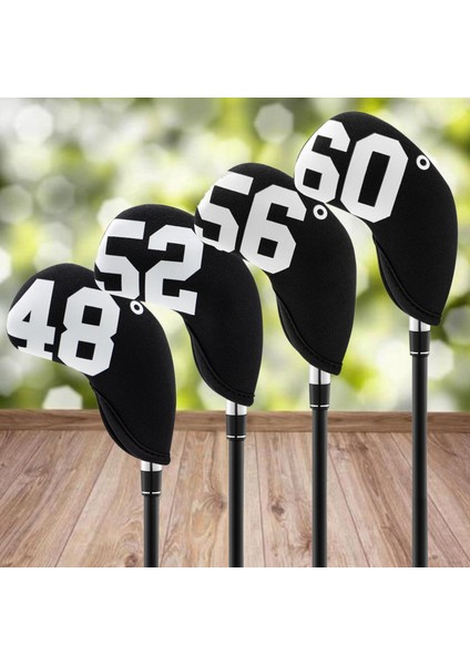 4 Adet Golf Demir Başörtüsü Neopren Kaymaz Kulüp Kafa Aksesuarları Kapakları (Yurt Dışından)