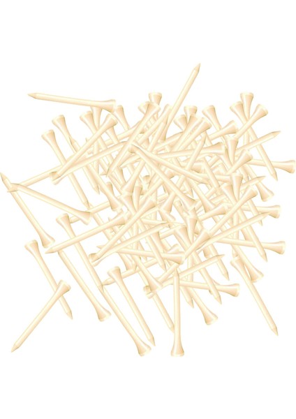 100X Ahşap Golf Tees Vernik Ahşap Golf Tees Golf Eğitimi Için Kadın 70MM (Yurt Dışından)