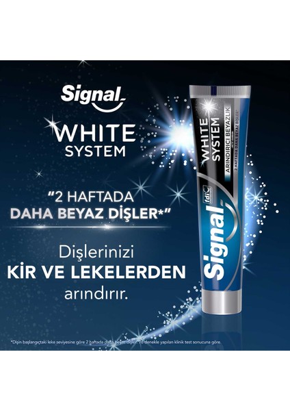 White System Diş Macunu Arındırıcı Beyazlık Aktif Karbon 75 Ml X4