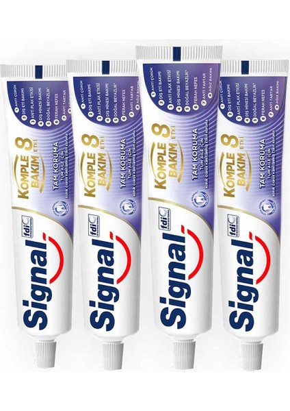 Diş Macunu Komple Bakım 8 Etki Tam Koruma 75 Ml X4 fiyatları