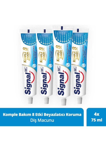 Diş Macunu Komple Bakım 8 Etki Koruma 75 Ml X4