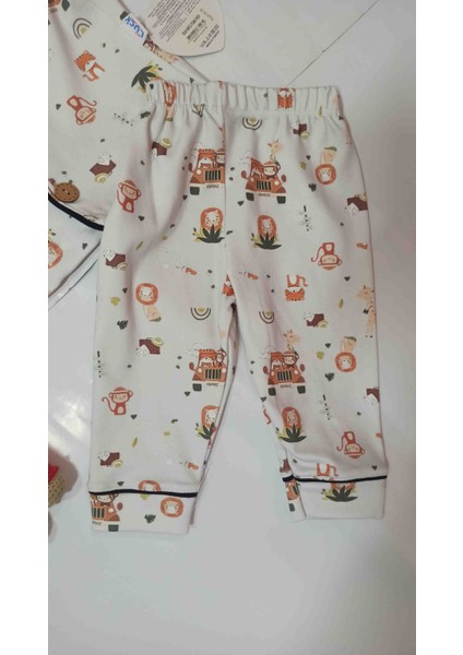 Mini Love Desenli Yakalı Bebek Pijama Takımı