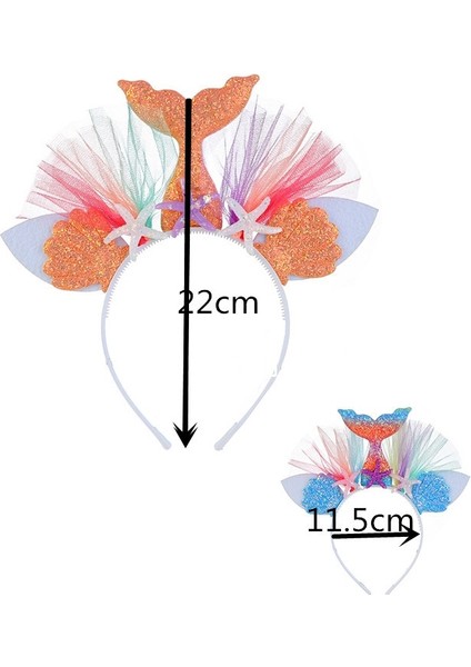 Yuekeda-2 Adet Gökkuşağı Deniz Kızı Bandı (Yurt Dışından) fiyatları