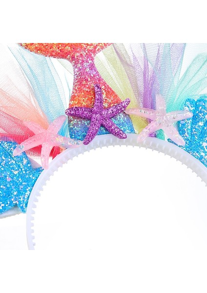 Yuekeda-2 Adet Gökkuşağı Deniz Kızı Bandı (Yurt Dışından) modelleri