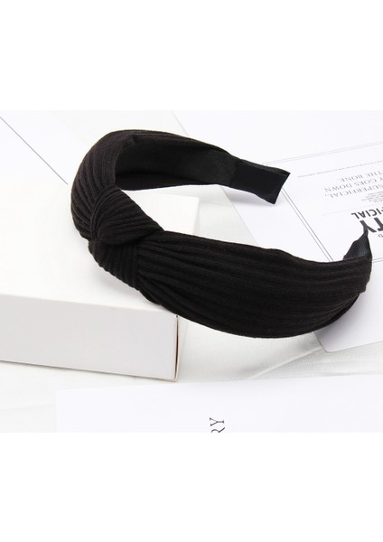 Yuekeda-Yumuşak Düğümlü Kafa Bandı Saç Bandı Bayan Fiyonk Saç Çemberi (Yurt Dışından)