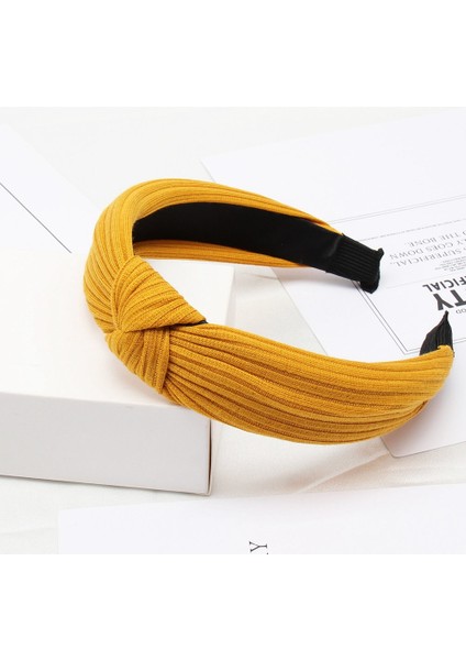 Yuekeda-Yumuşak Düğümlü Kafa Bandı Saç Bandı Bayan Fiyonk Saç Çemberi (Yurt Dışından)