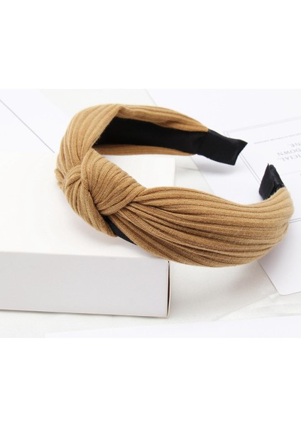 Yuekeda-Yumuşak Düğümlü Kafa Bandı Saç Bandı Bayan Fiyonk Saç Çemberi (Yurt Dışından)