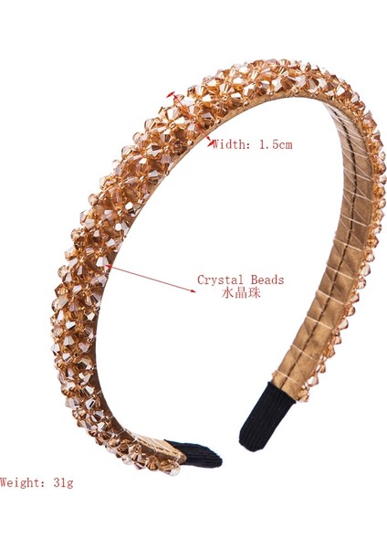 Yuekeda-2 Adet Ince Kenarlı Kristal Kafa Bandı (Yurt Dışından) fiyatları