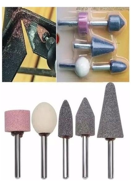 Mini Kalığçı Taşlama Seti Hss Matkap Gravür Taşlama Set 5 Parça Taşlama Seti