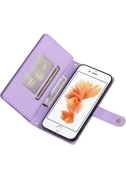 IPhone 7/8 Cüzdan Çok Fonksiyonlu Standı Iş Crossbody Için Flip Case (Yurt Dışından) indirimleri
