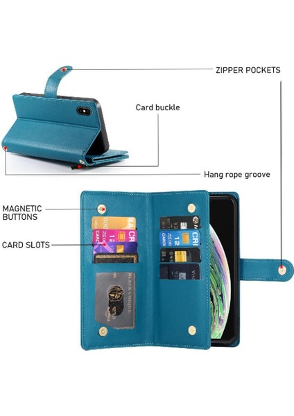 IPhone Xs Max Çok Fonksiyonlu Cüzdan Iş Crossbody Için Flip Case (Yurt Dışından) fırsatları