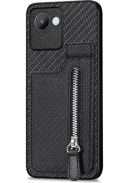 Realme C30 Fermuar Crad Yuvası Manyetik Araç Montaj Cüzdan Standı Için Kılıf (Yurt Dışından) modelleri