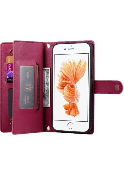 IPhone 7/8 Cüzdan Çok Fonksiyonlu Standı Iş Crossbody Için Flip Case (Yurt Dışından)