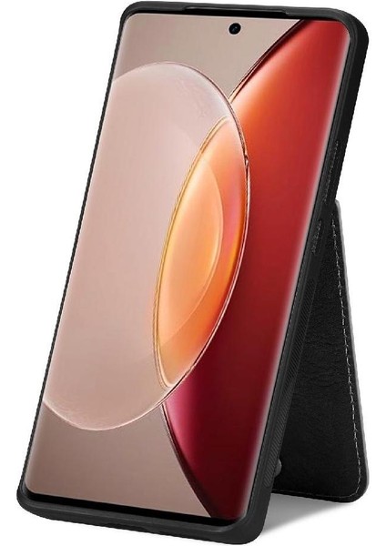 Vıvo X90 Pro Için Kılıf Standı Crad Yuvası Cüzdan Fermuar Manyetik Araç Montaj (Yurt Dışından)
