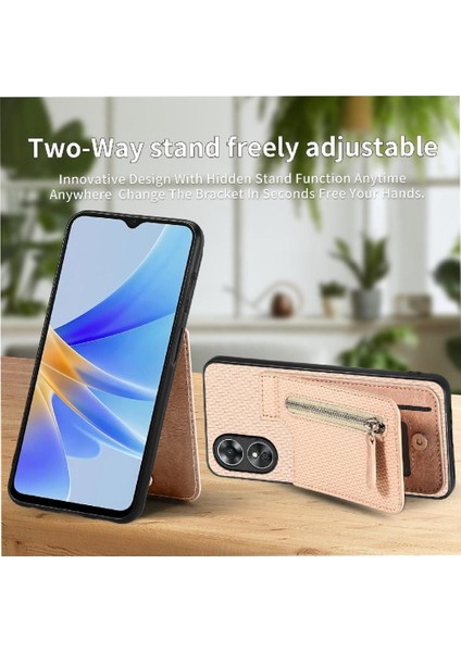 Oppo A17 Için Kılıf Manyetik Araç Montaj Standı Fermuar Cüzdan Crad Yuvası (Yurt Dışından) indirimleri