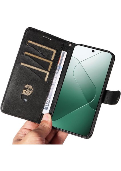 Xiaomi 14 Için Filp Durumda Kredi ile Preslenmiş Pu Deri Cüzdan Telefon Kılıfı (Yurt Dışından) fiyatları