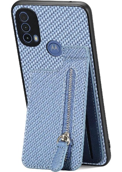 Motorola Moto E20/E30 Standı Cüzdan Manyetik Araç Montaj Fermuar Crad (Yurt Dışından)