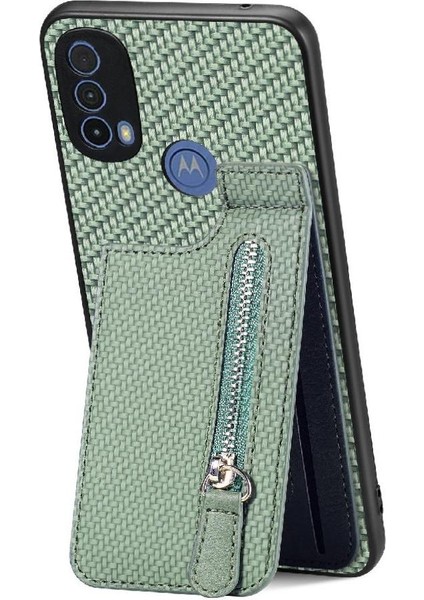 Motorola Moto E20/E30 Standı Cüzdan Manyetik Araç Montaj Fermuar Crad (Yurt Dışından)